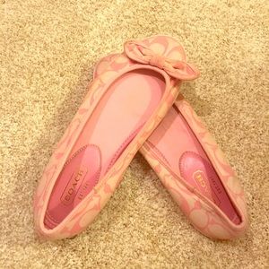 Pink Coach Ballet Bow Flats